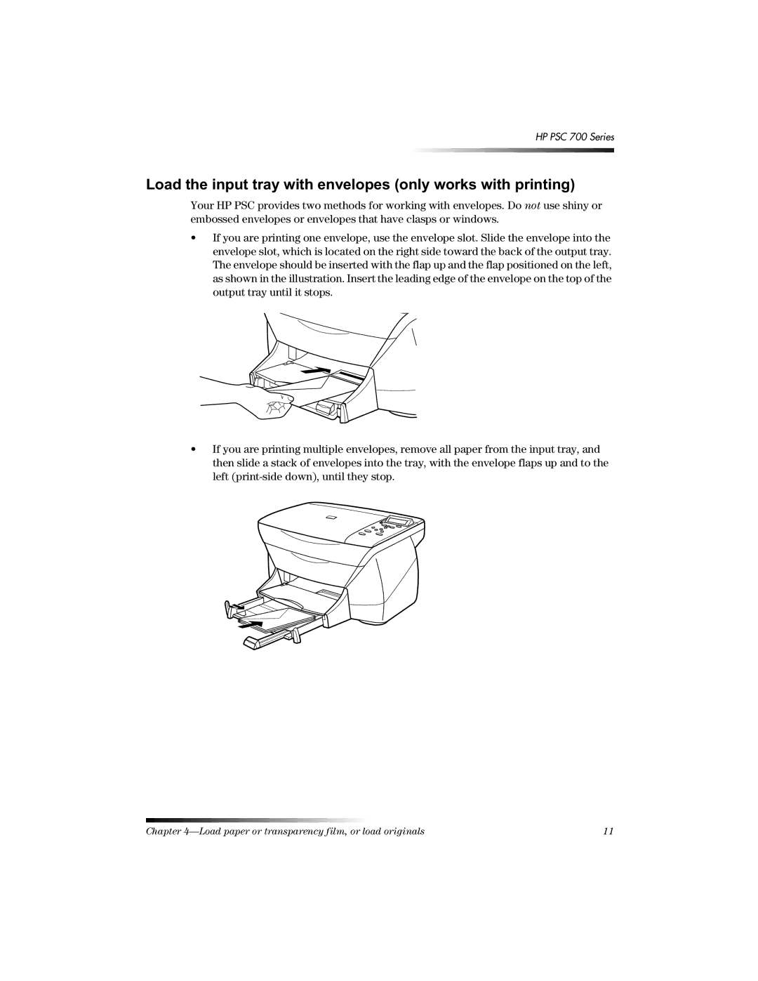 HP 700 manual Rdgwkhlqsxwwud\Zlwkhqyhorshvrqo\Zrunvzlwksulqwlqj 