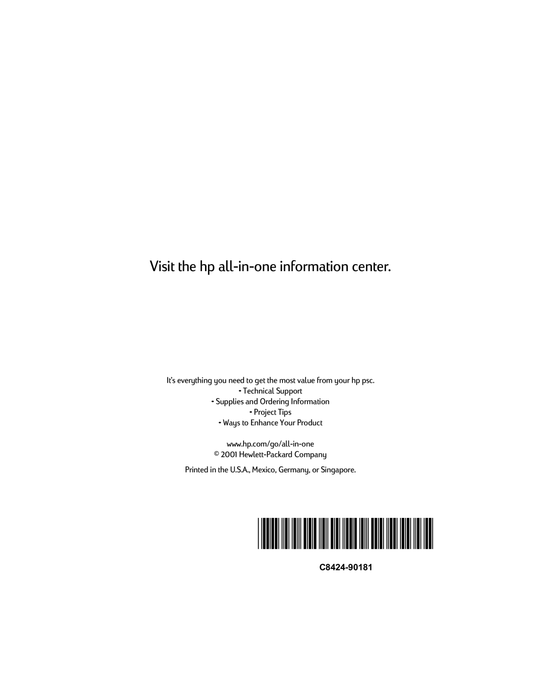 HP 700 manual C8424-90181 