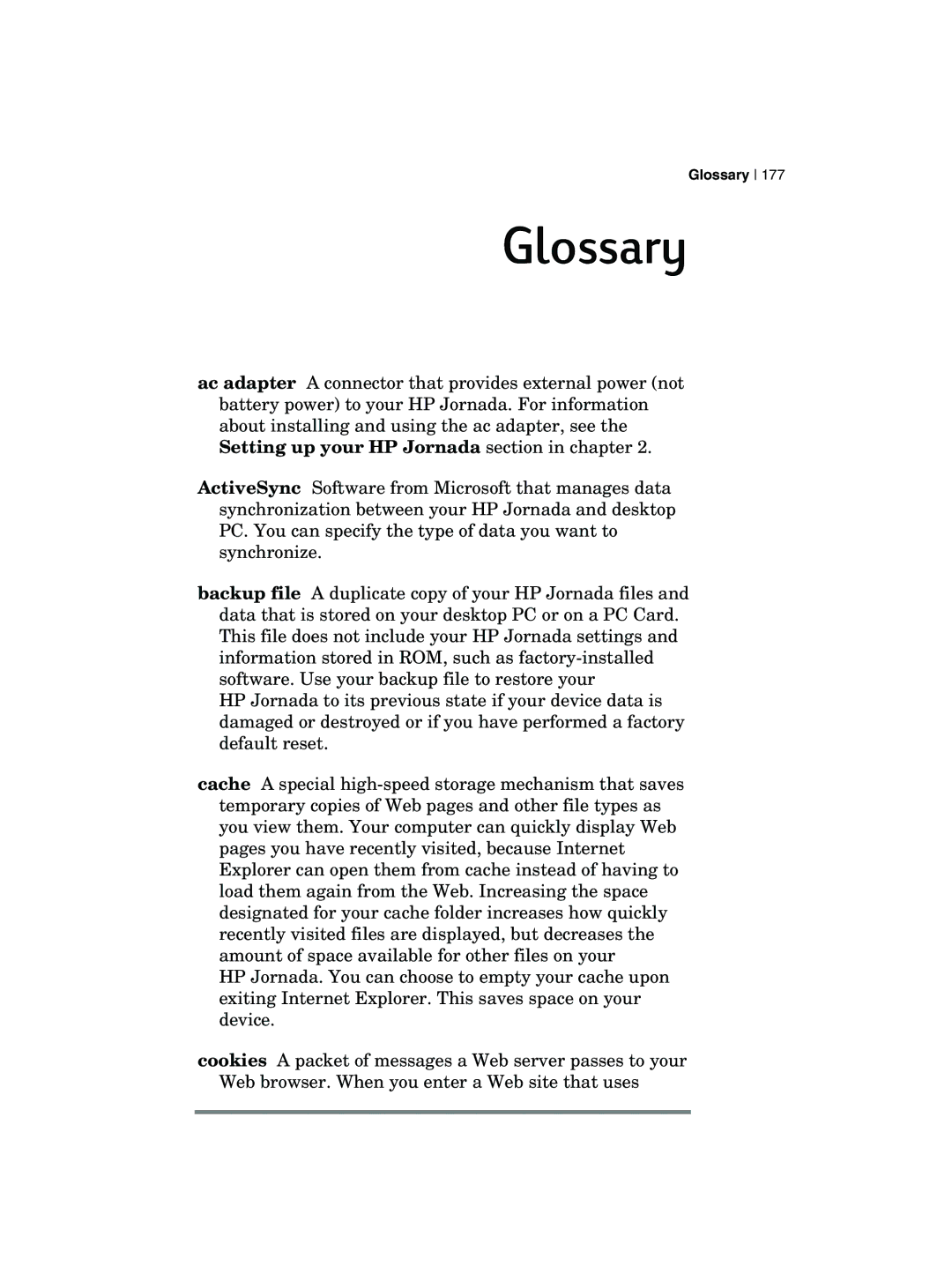 HP 700 manual Glossary 