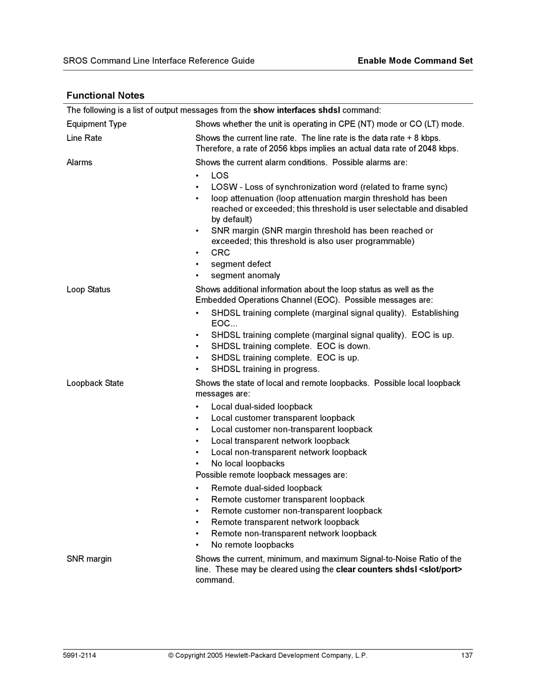 HP 7000 dl Router manual Los 