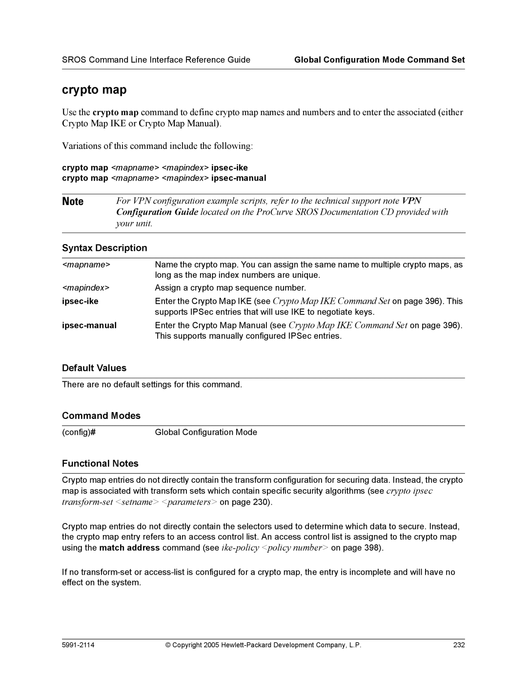 HP 7000 dl Router Crypto map, Ipsec-ike, Ipsec-manual 