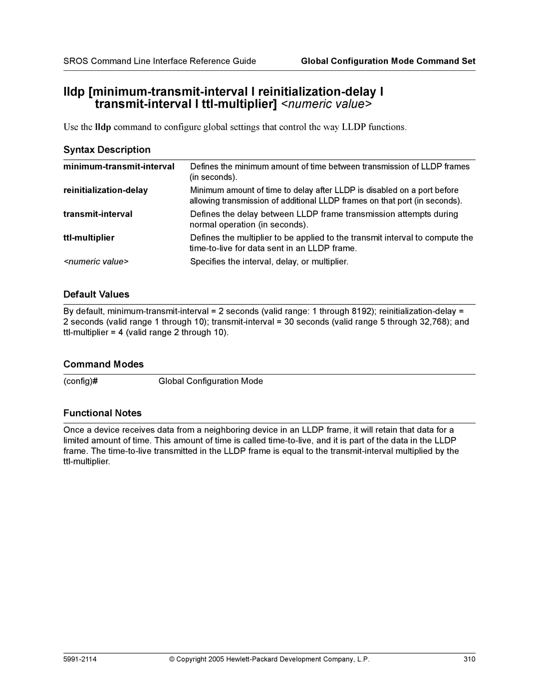 HP 7000 dl Router manual Minimum-transmit-interval, Reinitialization-delay, Transmit-interval, Ttl-multiplier 