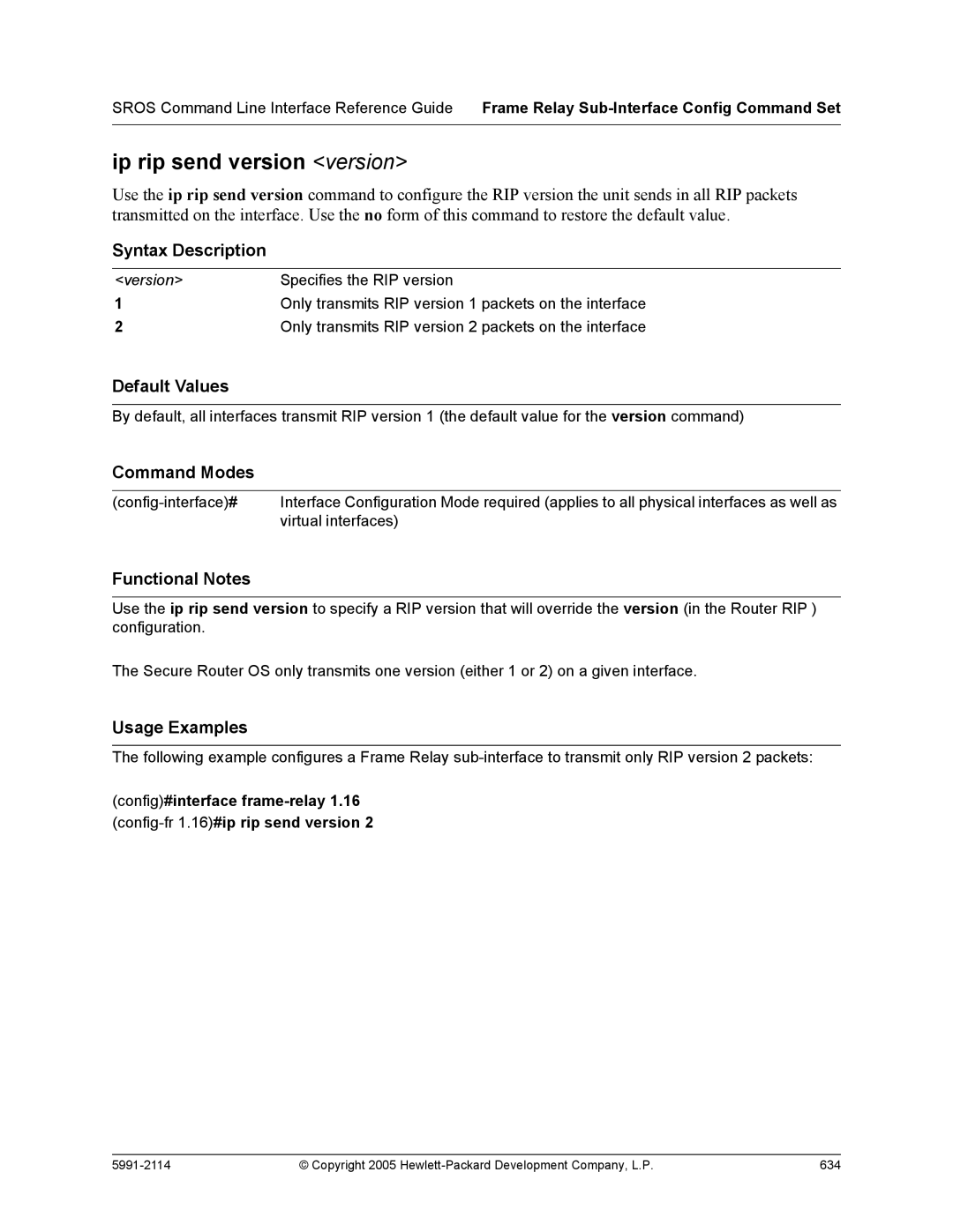 HP 7000 dl Router manual Copyright 2005 Hewlett-Packard Development Company, L.P 634 