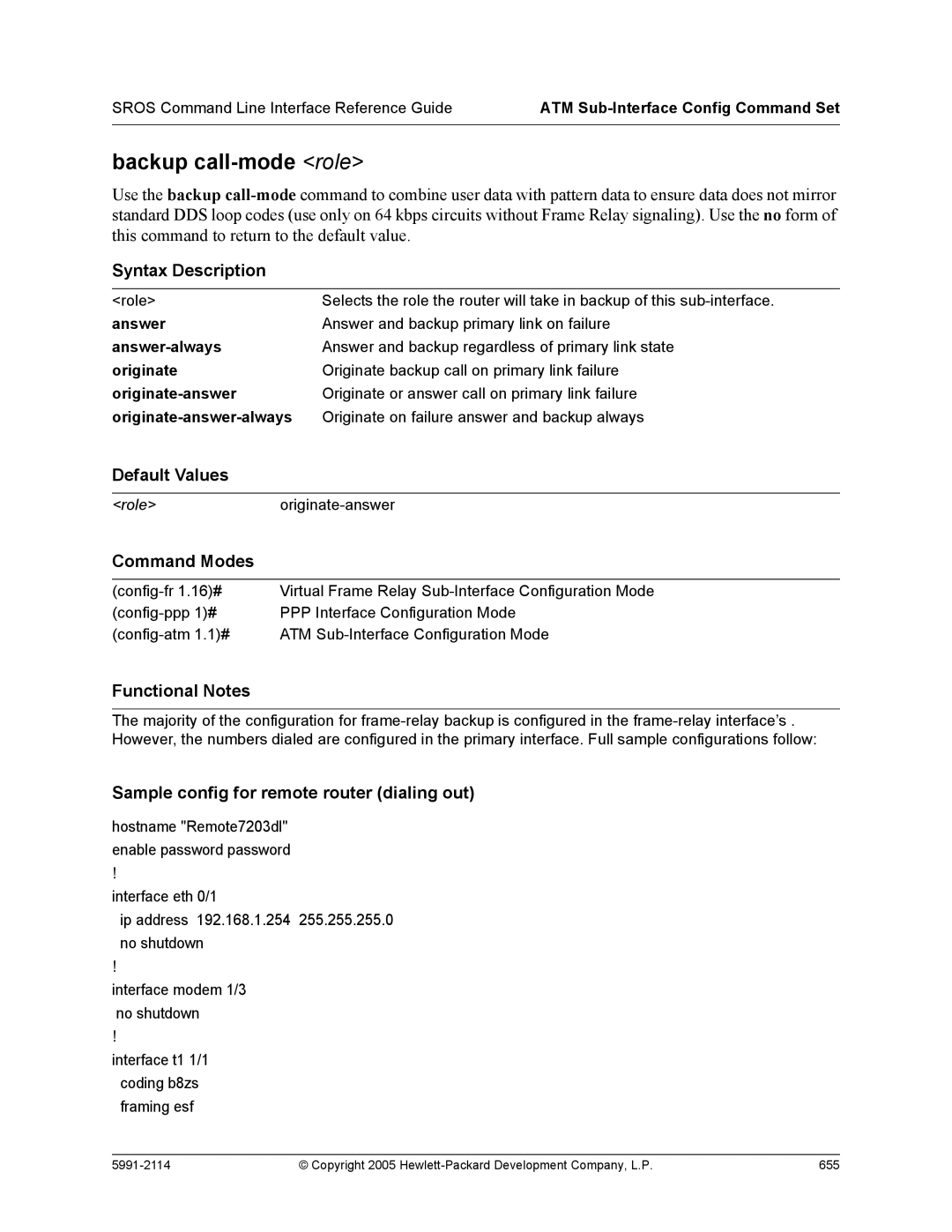 HP 7000 dl Router manual Copyright 2005 Hewlett-Packard Development Company, L.P 655 