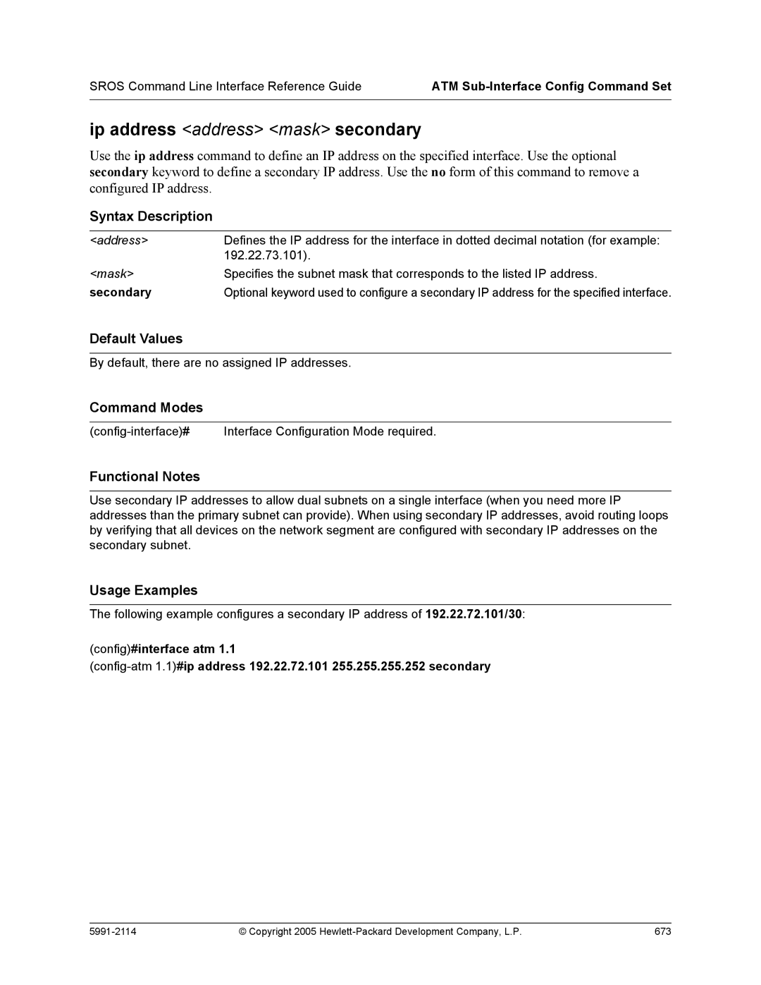 HP 7000 dl Router manual Copyright 2005 Hewlett-Packard Development Company, L.P 673 