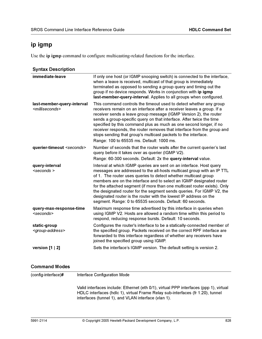 HP 7000 dl Router manual Sros Command Line Interface Reference GuideHDLC Command Set 