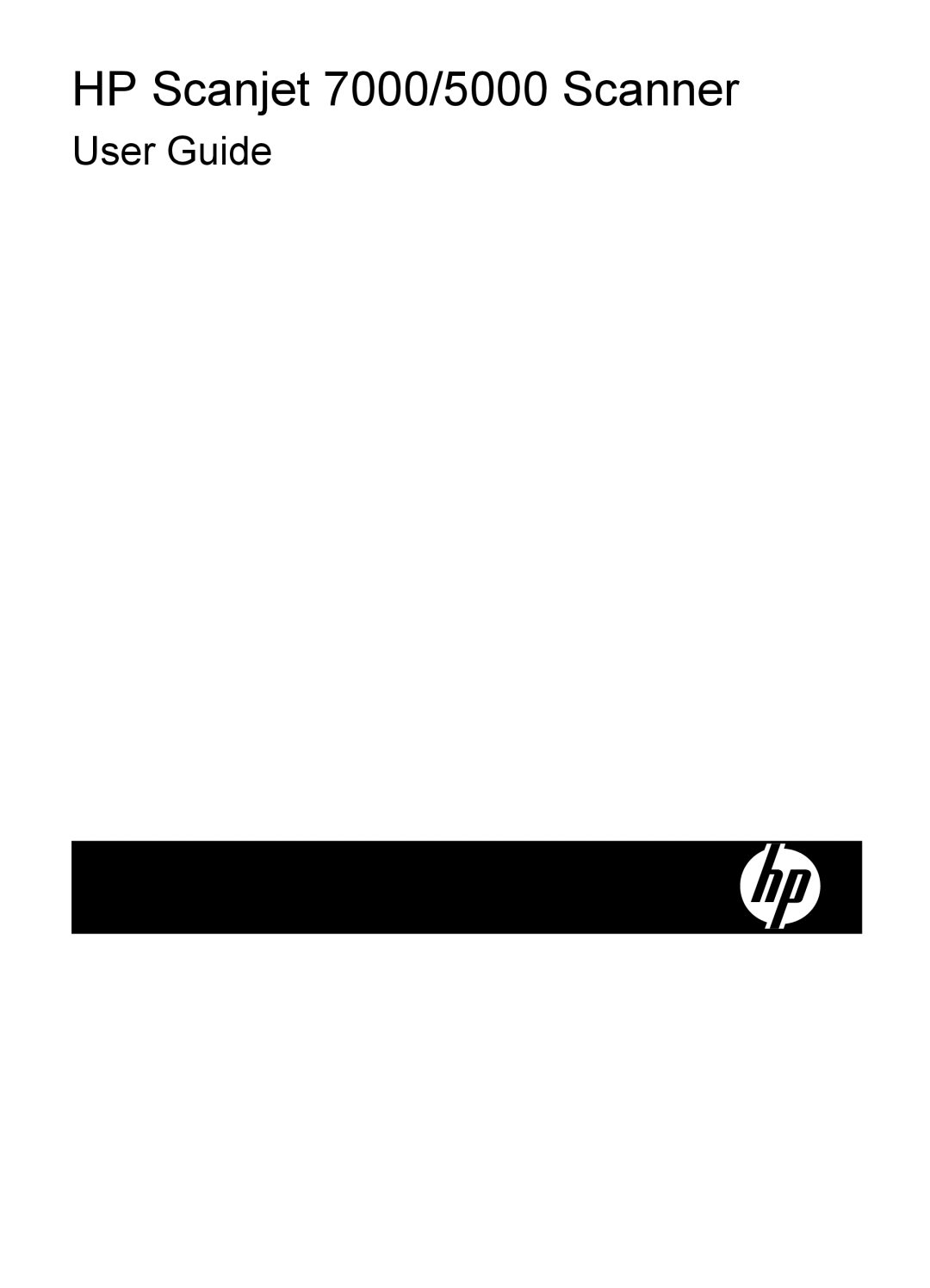 HP 7000 Sheet-feed manual HP Scanjet 7000/5000 Scanner 