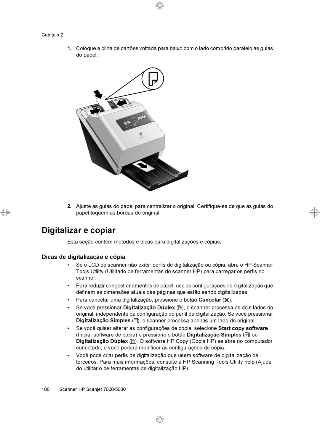 HP 7000 Sheet-feed manual Digitalizar e copiar, Dicas de digitalização e cópia 