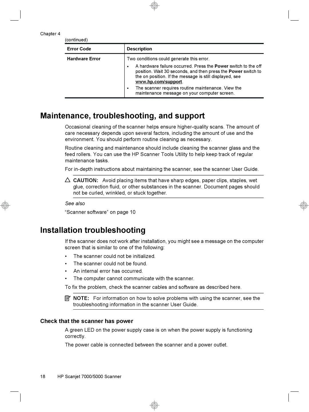 HP 7000 Sheet-feed manual Maintenance, troubleshooting, and support, Installation troubleshooting 