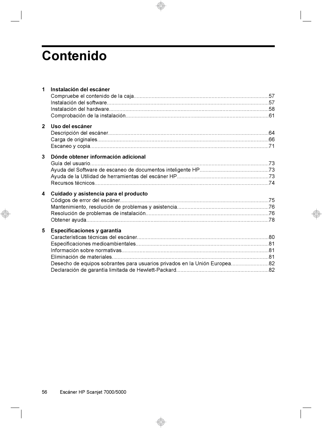 HP 7000 Sheet-feed manual Contenido 