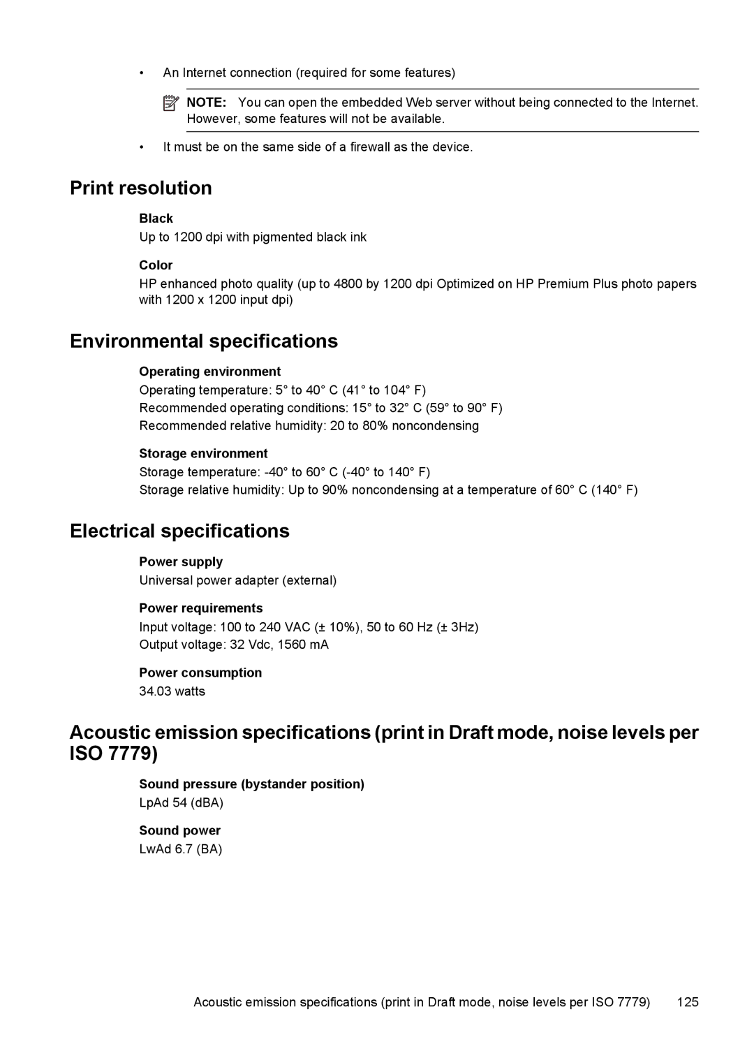 HP 7000 manual Print resolution 