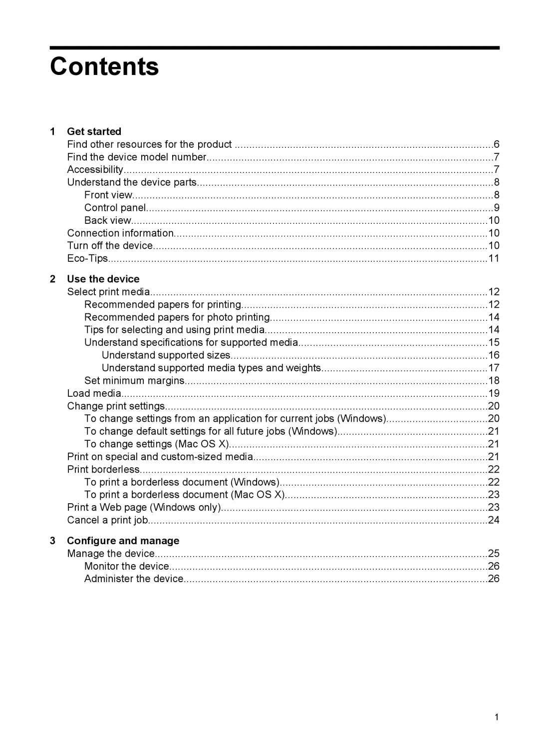 HP 7000 manual Contents 