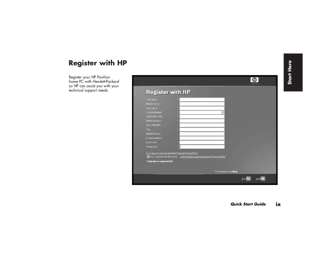 HP 743a (AP), 703k (AP), 753k (AP), 753d (AP), 522a (AP), 503k (AP), 503a (AP), 513d (AP), 513a (AP) manual Register with HP 