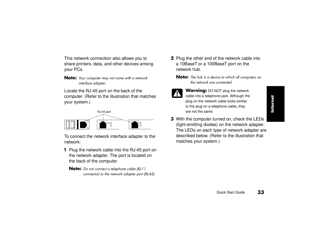 HP 522a (AP), 703k (AP), 743a (AP), 753k (AP), 753d (AP) manual Network are connected Cable into a telephone jack. Although 