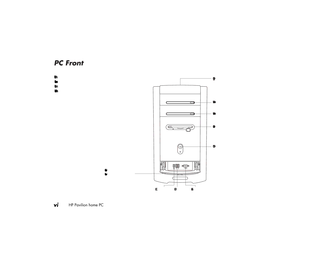 HP 513d (AP), 703k (AP), 743a (AP), 753k (AP), 753d (AP), 522a (AP), 503k (AP), 503a (AP), 513a (AP) manual PC Front 