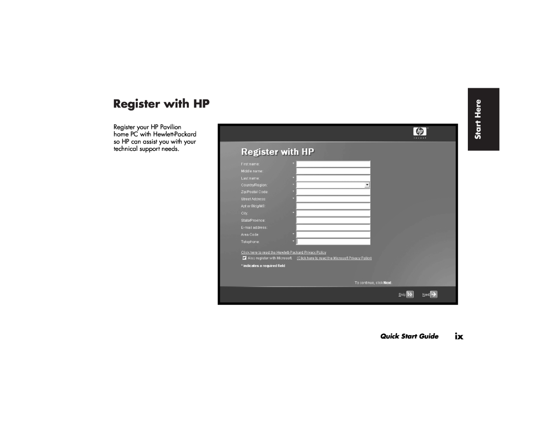 HP 743a (AP), 703k (AP), 753k (AP), 753d (AP), 522a (AP), 503k (AP), 503a (AP) Register with HP, Start Here, Quick Start Guide 