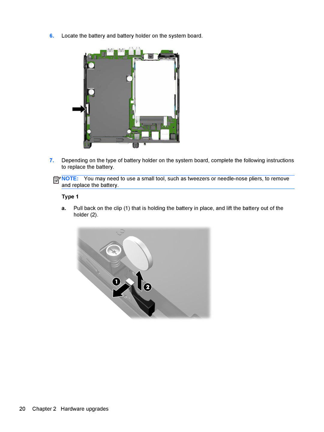 HP 705 G1 manual Type 