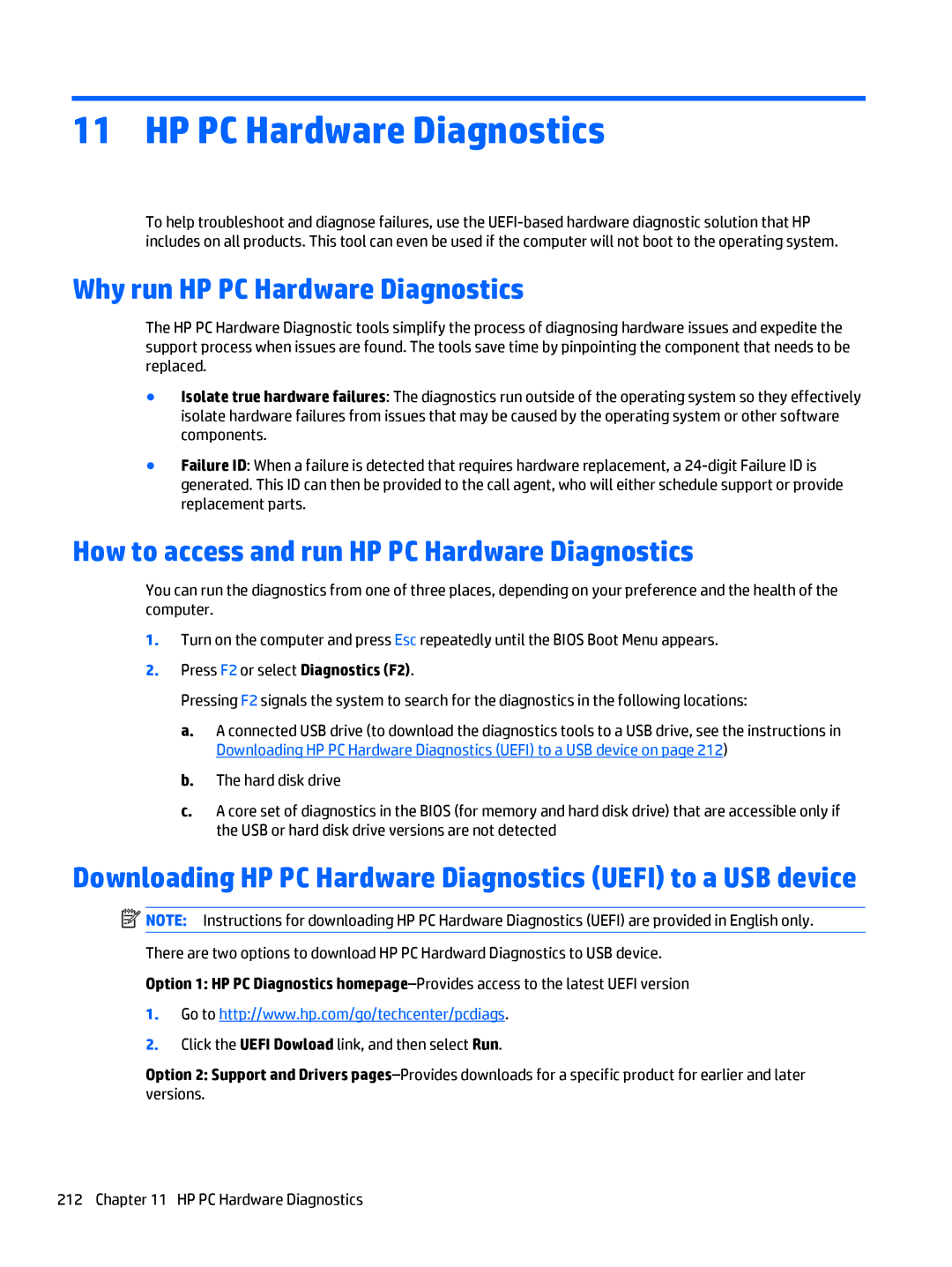 HP 705 G1 manual Why run HP PC Hardware Diagnostics, How to access and run HP PC Hardware Diagnostics 