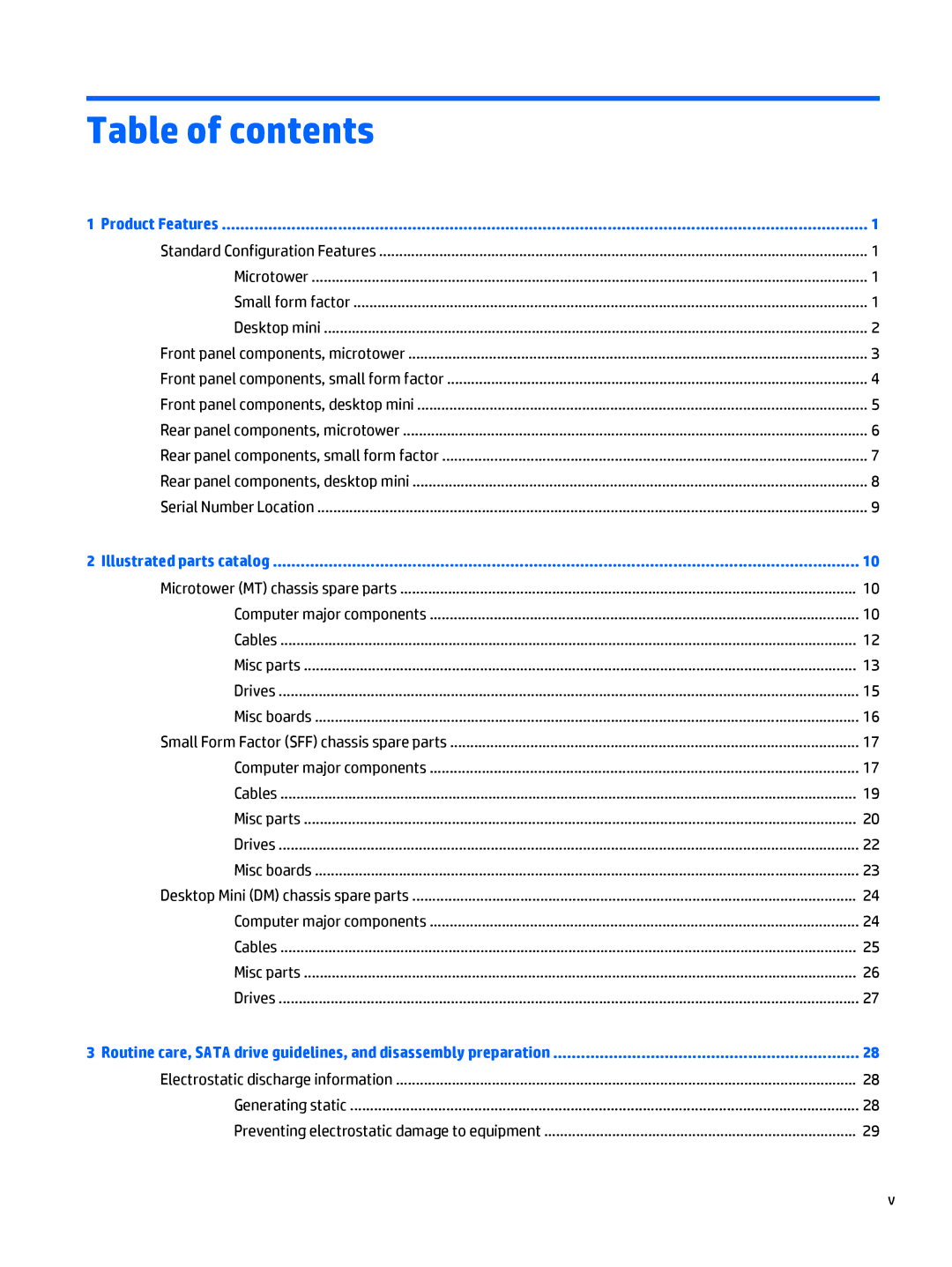 HP 705 G1 manual Table of contents 