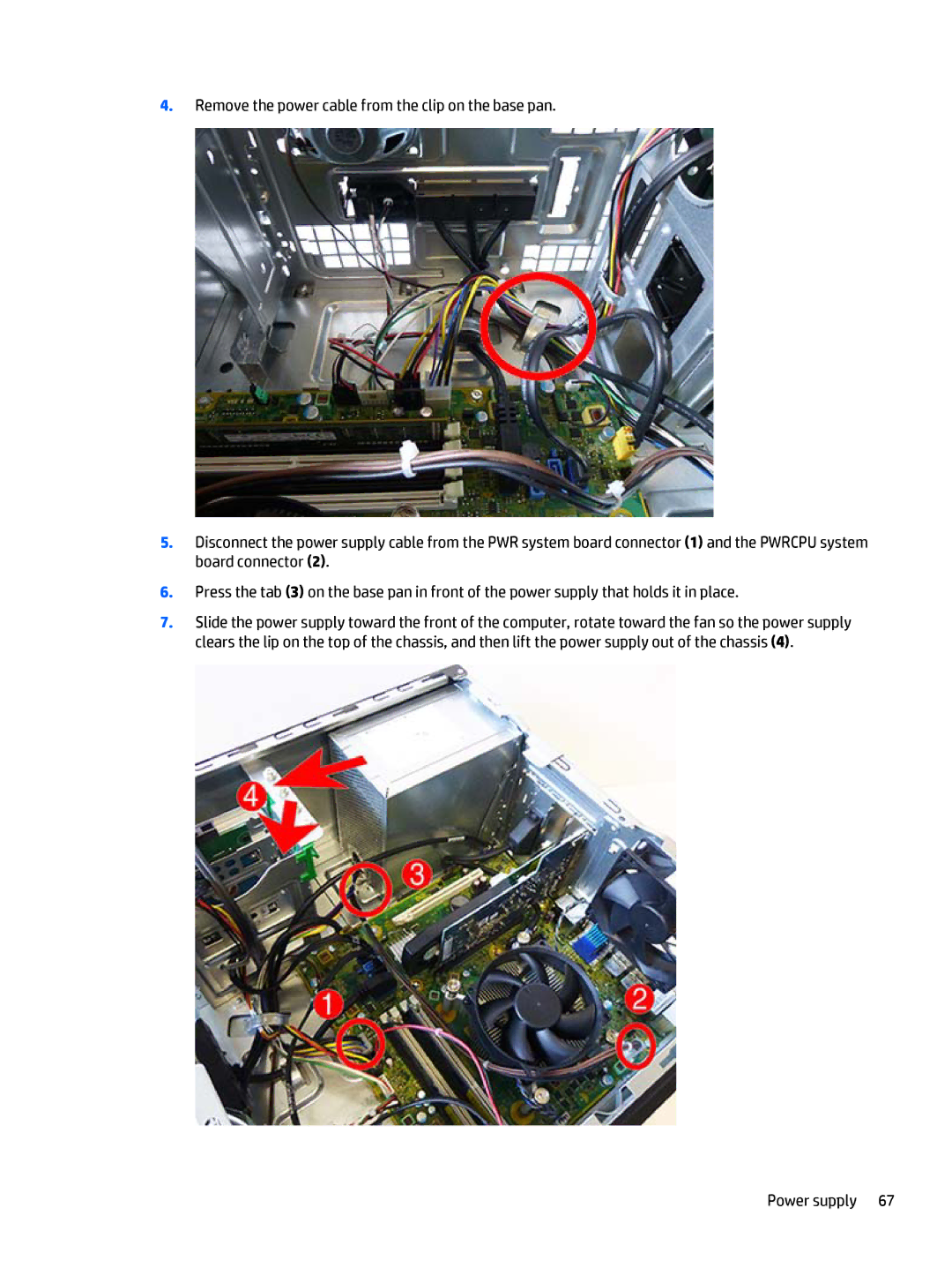 HP 705 G1 manual Power supply 