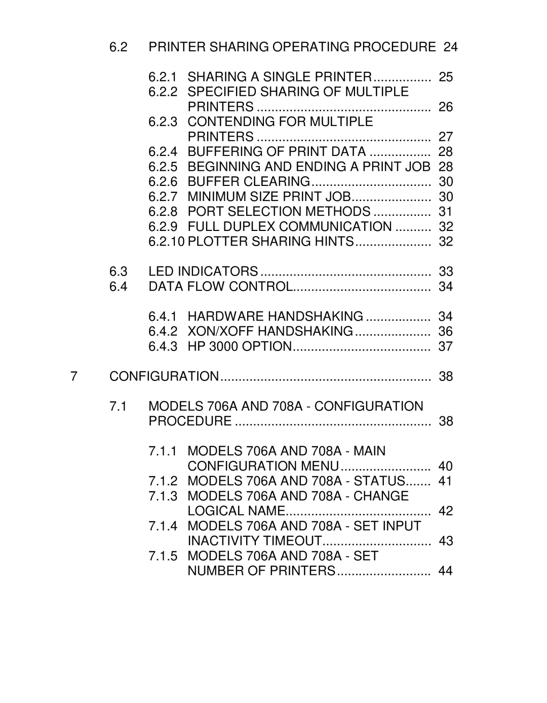 HP 706D, 710F, 710E, 708D, 708E, 706C, 708C, 706A manual Configuration Menu 