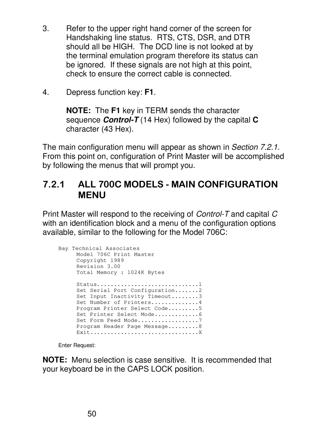 HP 708D, 710F, 710E, 708E, 706C, 706D, 708C, 706A manual Enter Request 