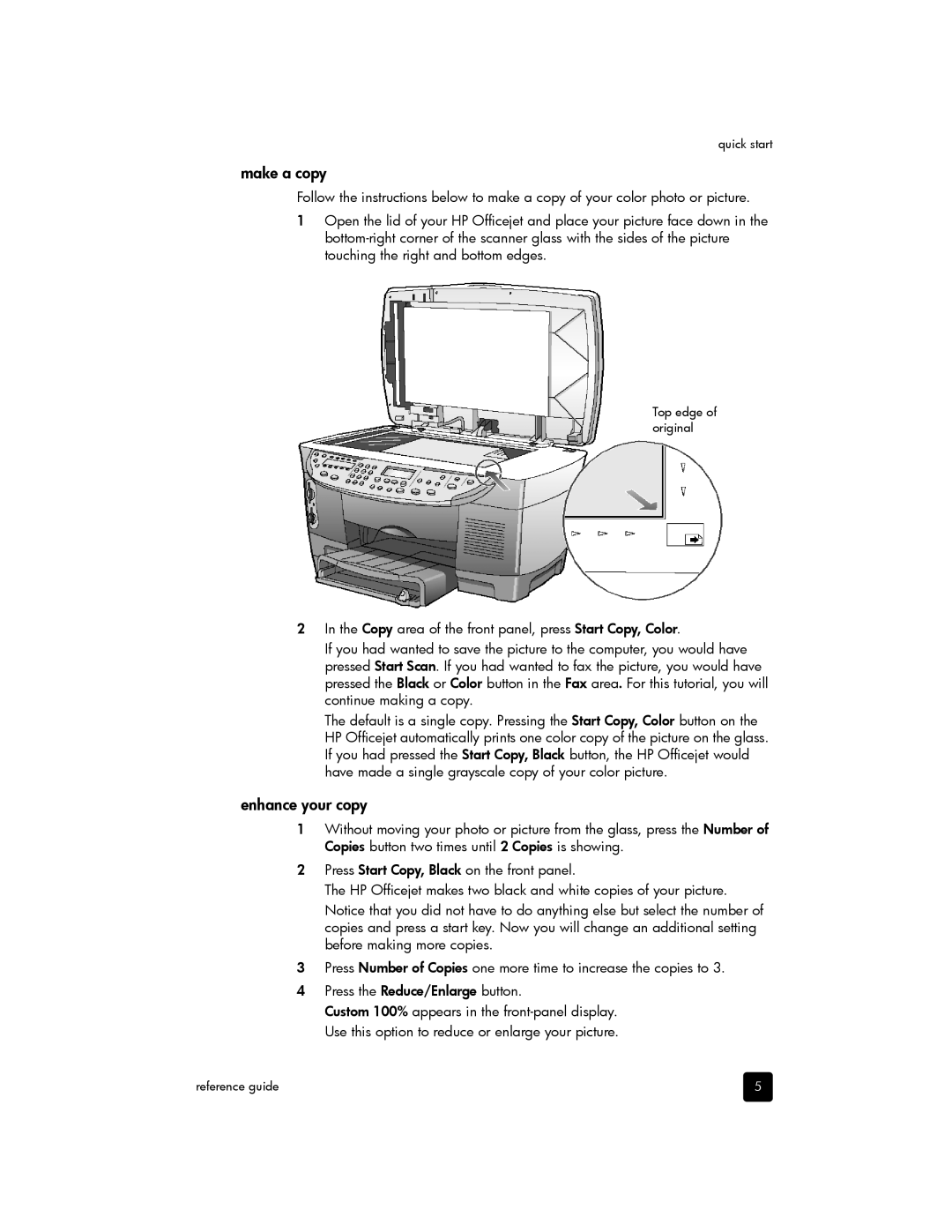 HP 7110 Wide Format E CR768AB1H manual Make a copy, Enhance your copy 