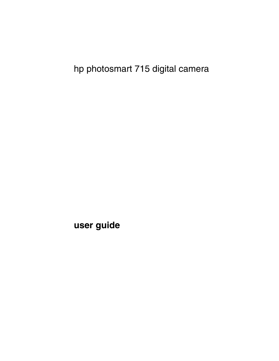 HP 715 manual User guide 