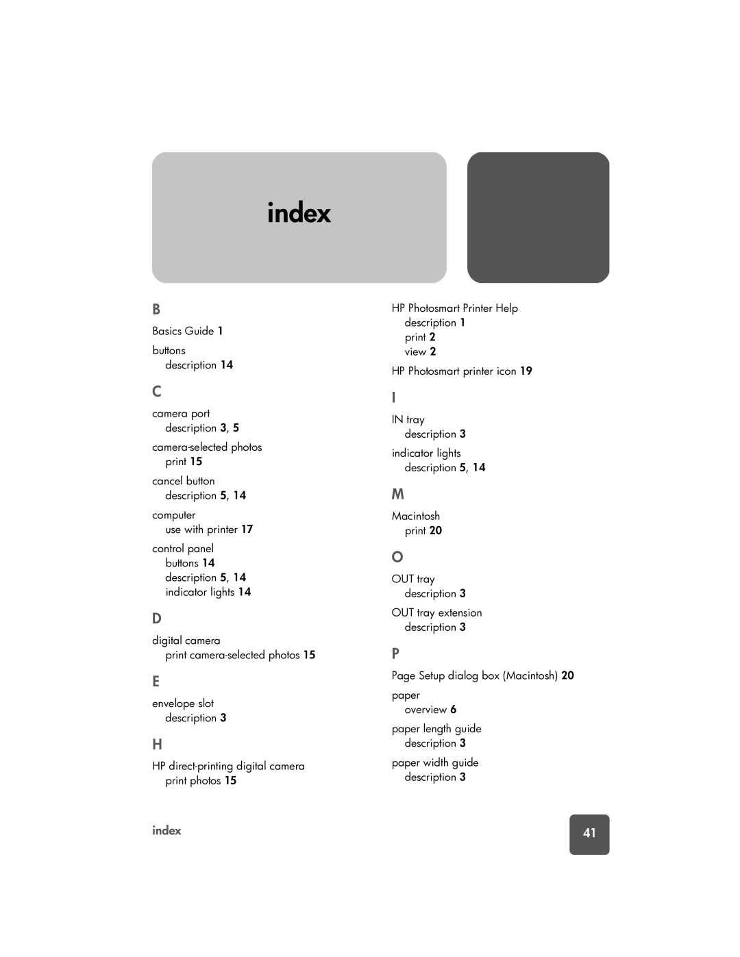 HP 7150 manual Index 