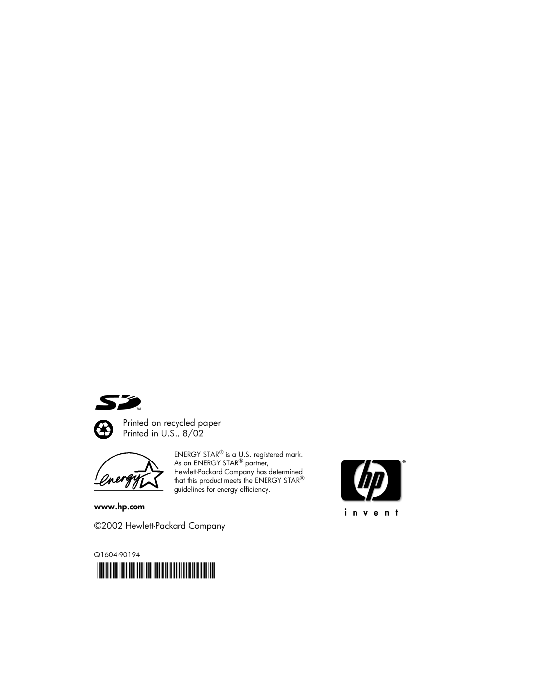 HP 7150 manual Hewlett-Packard Company 