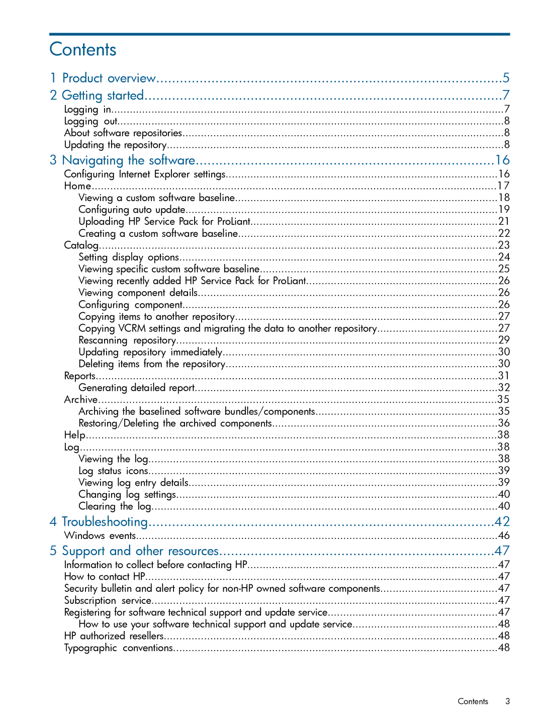 HP 7.2 manual Contents 