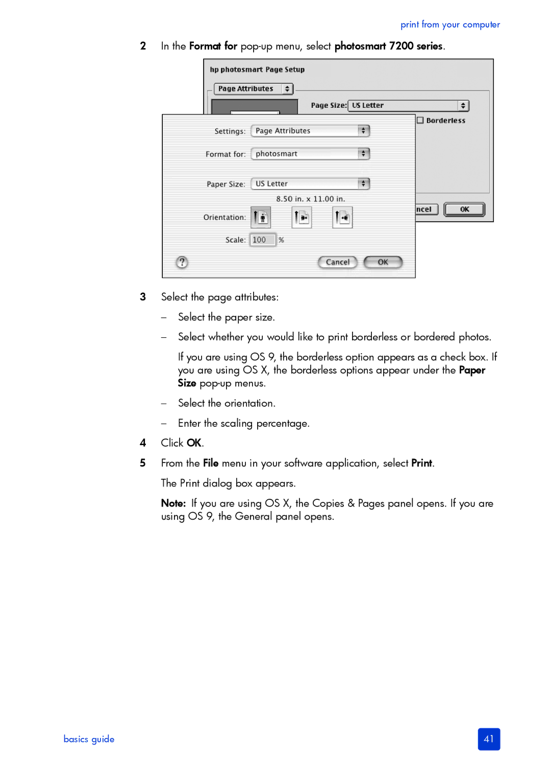 HP 7200 manual Print from your computer 