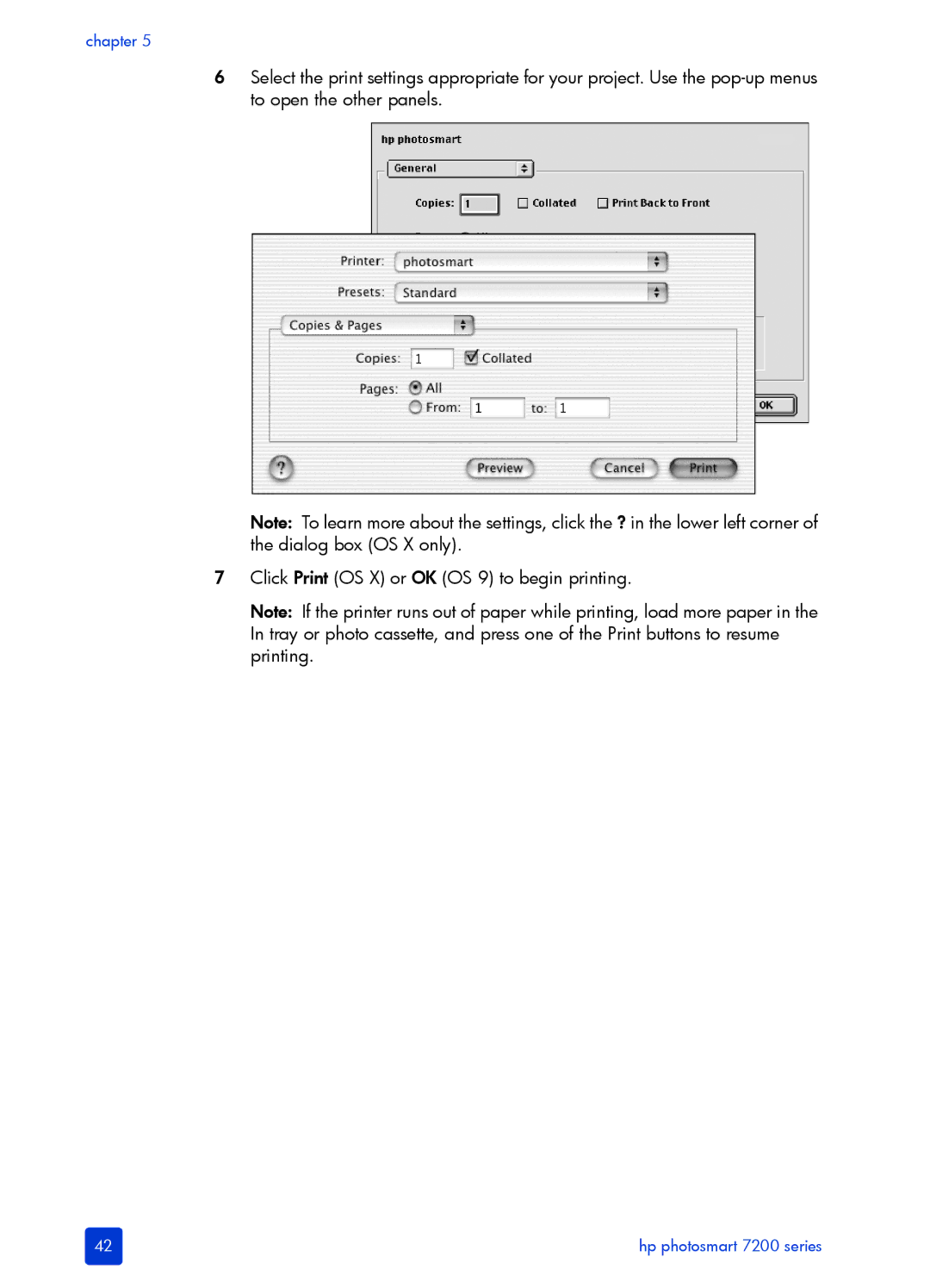 HP 7200 manual Chapter 