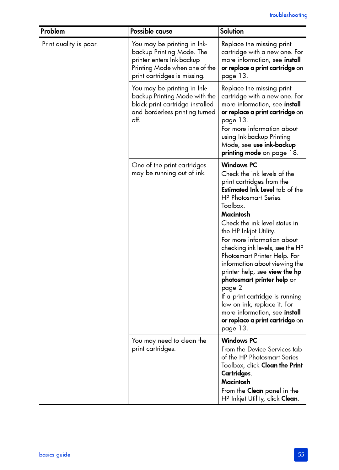 HP 7200 manual If a print cartridge is running 