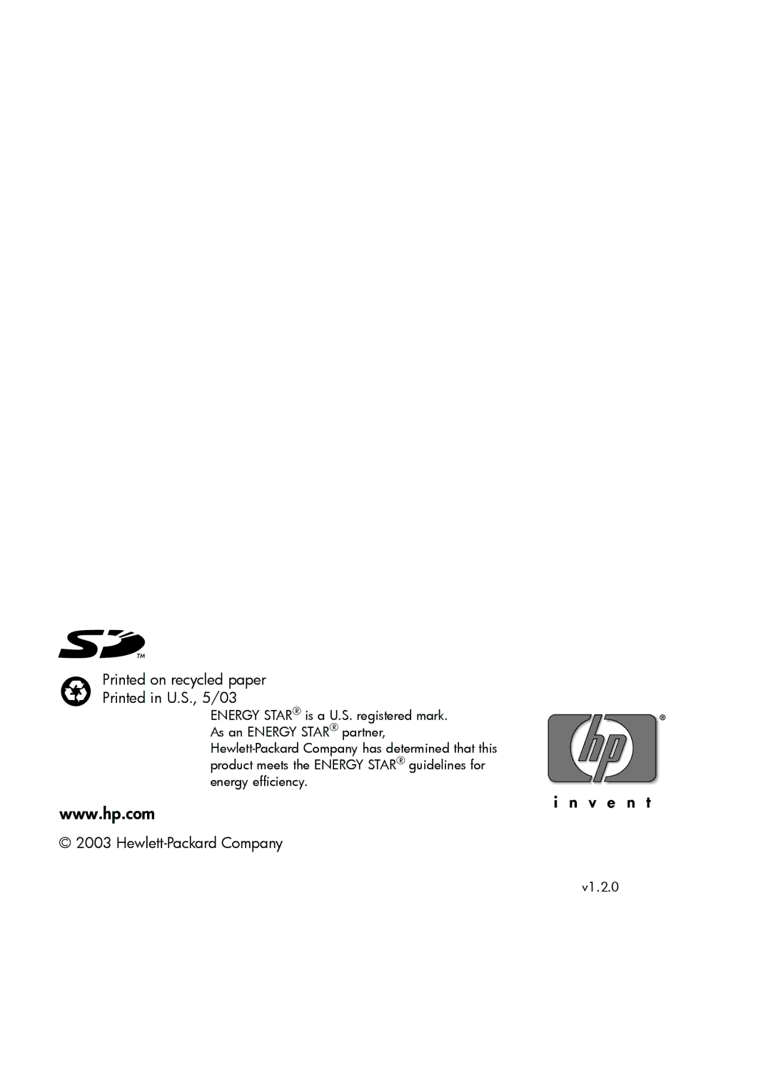 HP 7200 manual Hewlett-Packard Company 