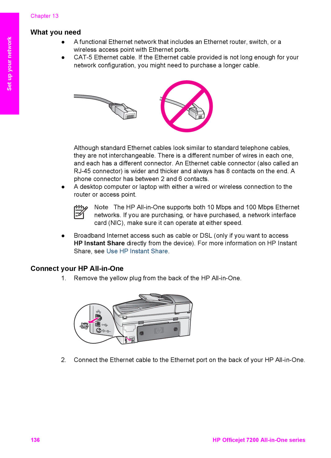 HP 7200 manual What you need, Connect your HP All-in-One 