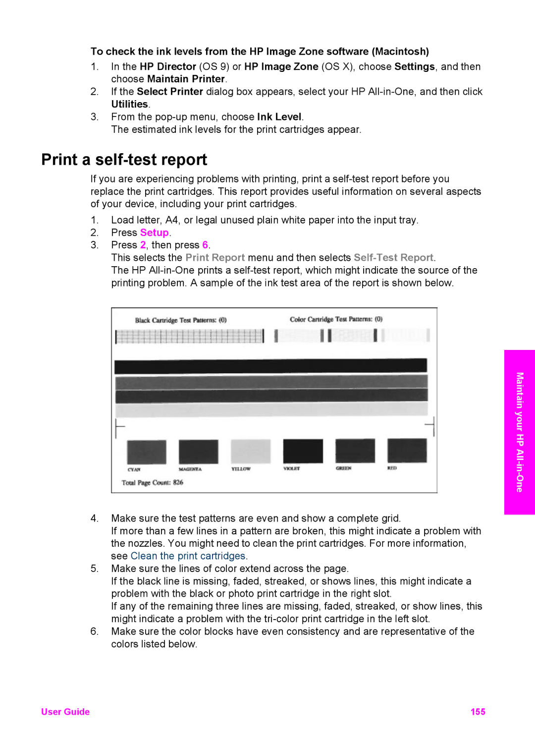 HP 7200 manual Print a self-test report 