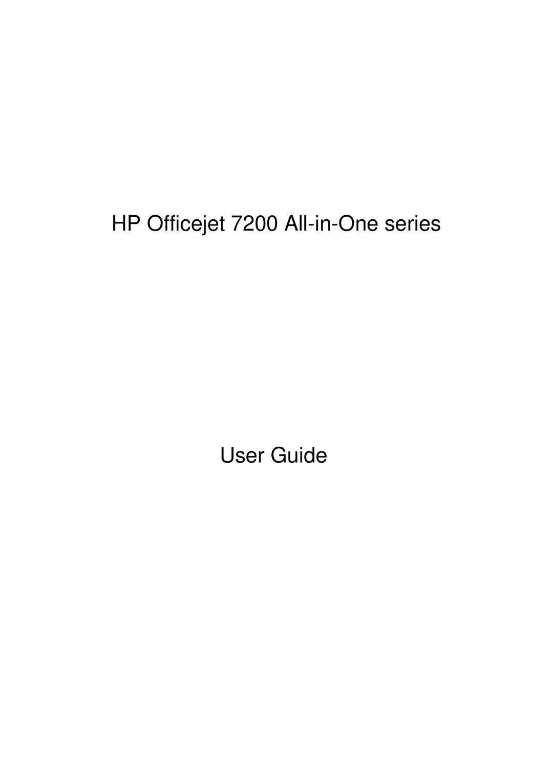 HP 7200 manual User Guide 