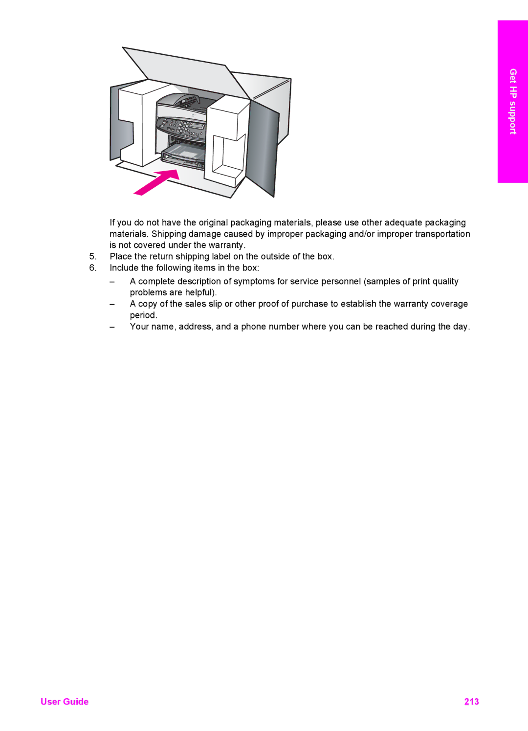 HP 7200 manual User Guide 213 