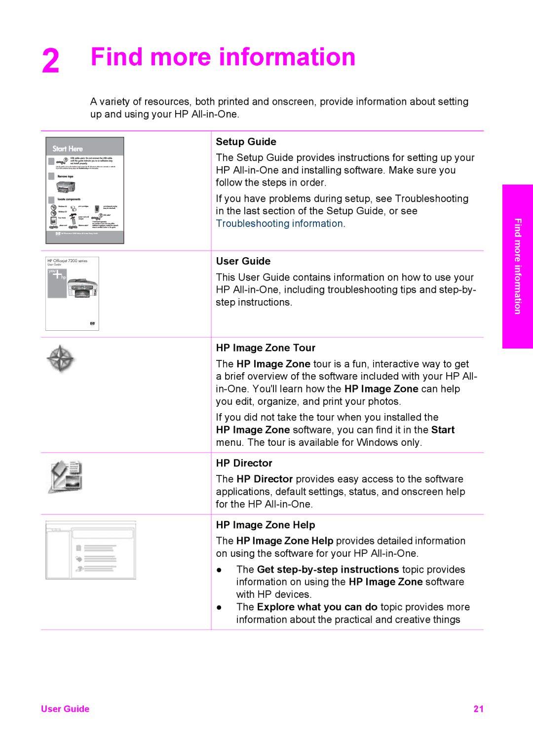 HP 7200 manual Find more information 