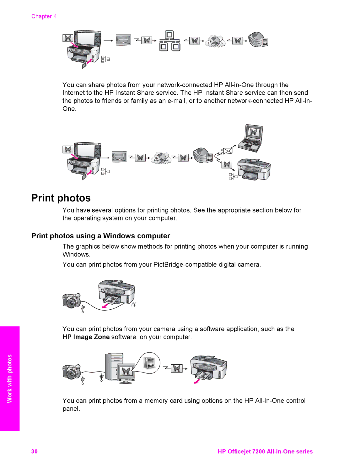 HP 7200 manual Print photos using a Windows computer 