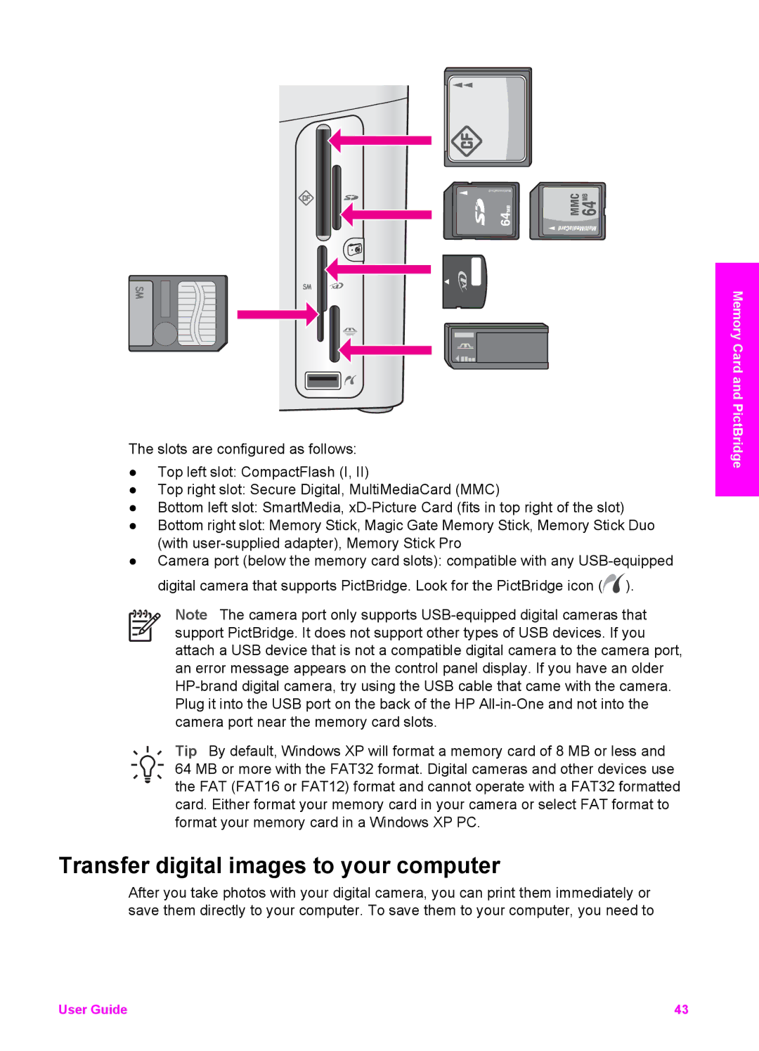 HP 7200 manual Transfer digital images to your computer 