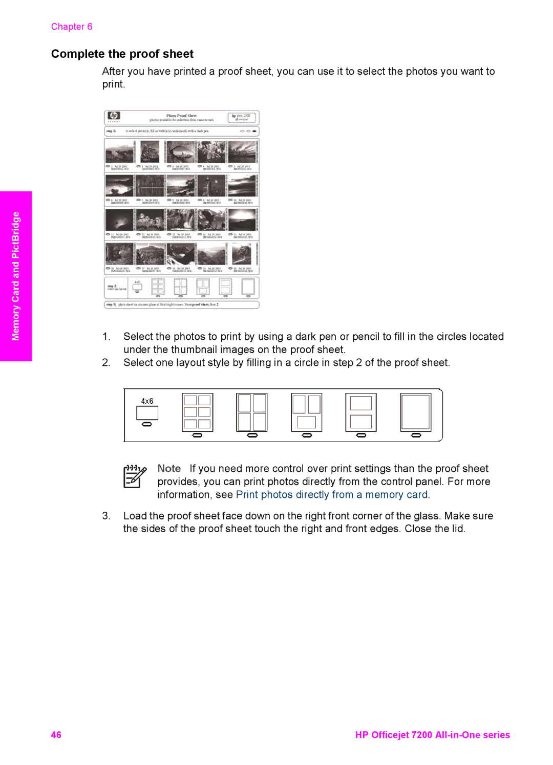 HP 7200 manual Complete the proof sheet 