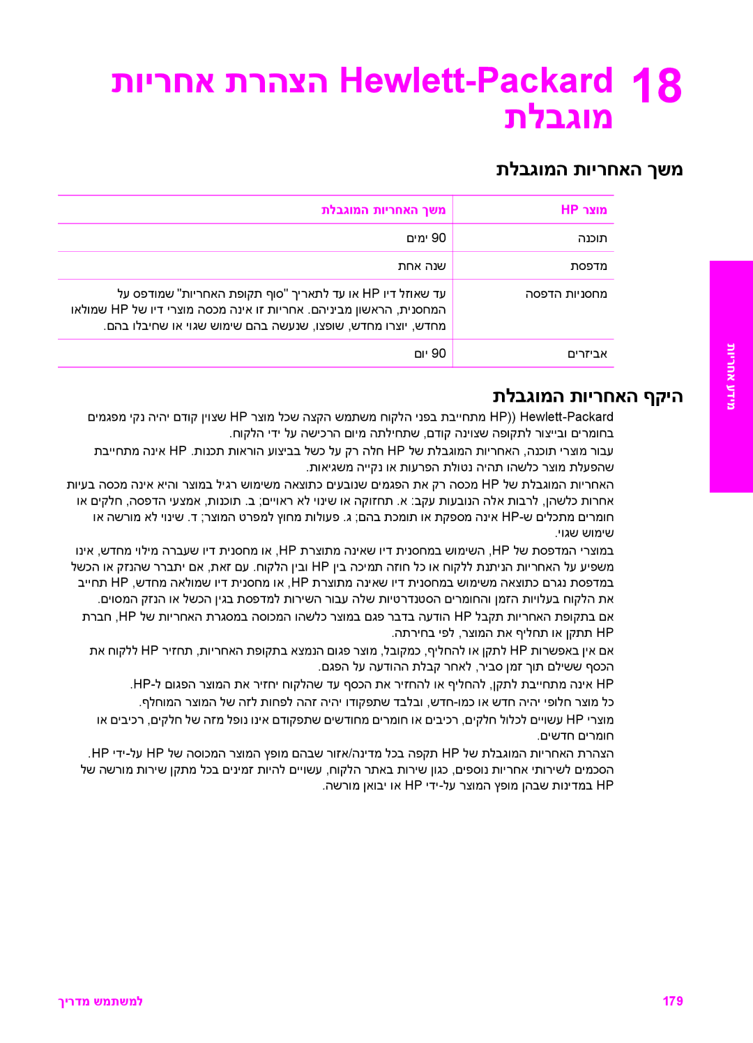 HP 7200 manual תוירחא תרהצה Hewlett-Packardתלבגומ18 