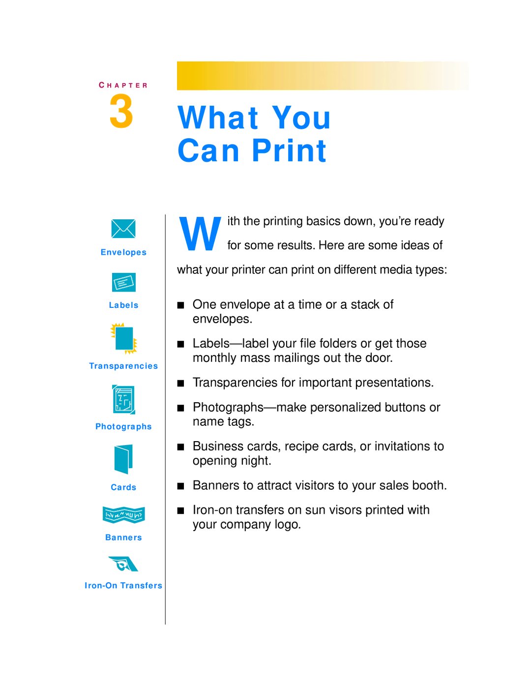 HP 720c manual What You Can Print 