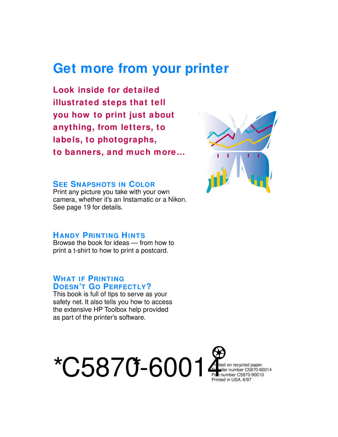 HP 720c manual Get more from your printer 