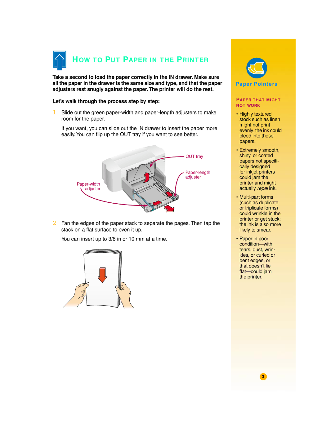 HP 720c manual HOW to PUT Paper in the Printer, Let’s walk through the process step by step 