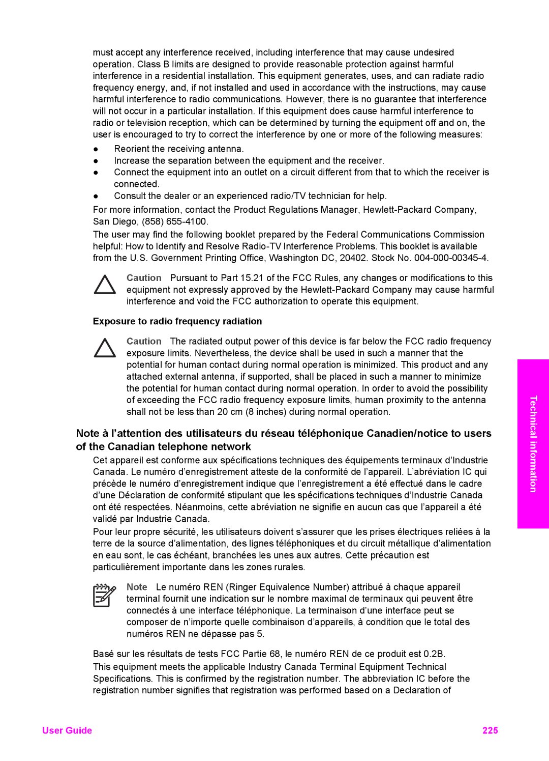 HP 7210v manual User Guide 225 