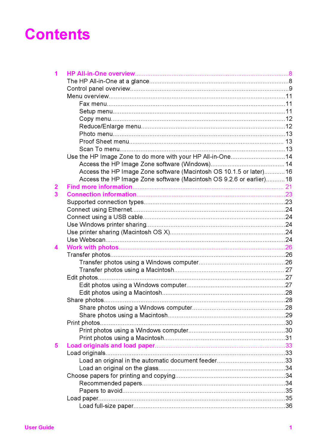 HP 7210v manual Contents 