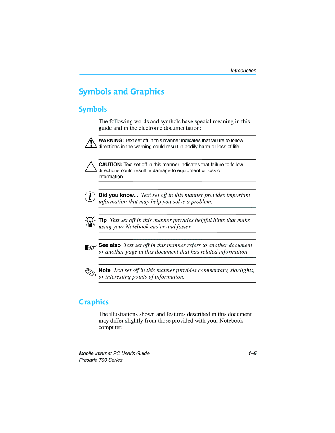 HP 724AU manual Symbols and Graphics 